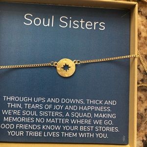 Gold Tone Soul Sisters Neclace